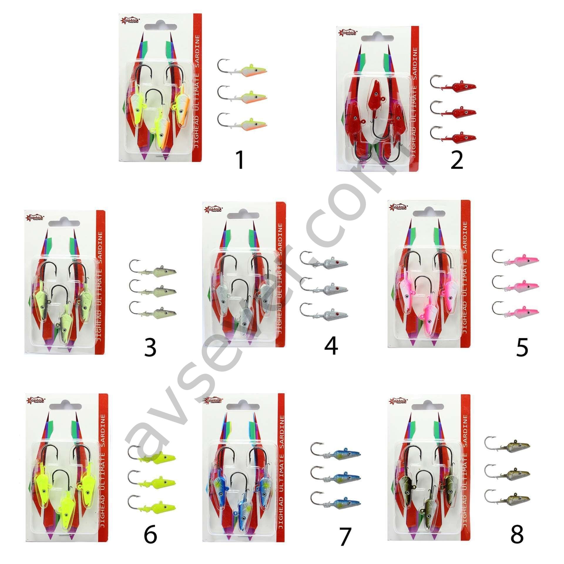 Captain 6457 Jig Head 15gr Ultimate Sardine 3lü Set
