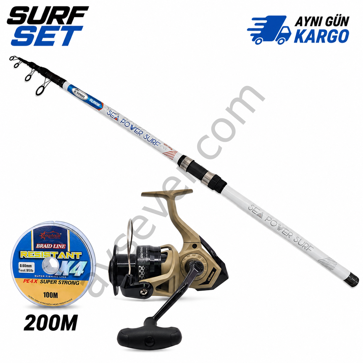 Kendo Sea Power 420 + Okuma Outrax 6000 + İp Misina