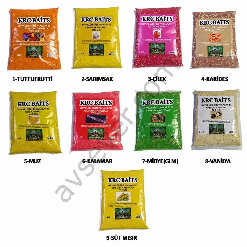 KRC Baits Aromalı Sazan Hamur Tozu/Unu 1000 Gr