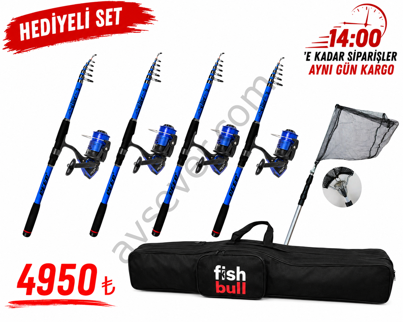 Hediyeli 4'Lü Set Effe 360cm + Remixon 6000 + Misina + Kepçe + Çanta