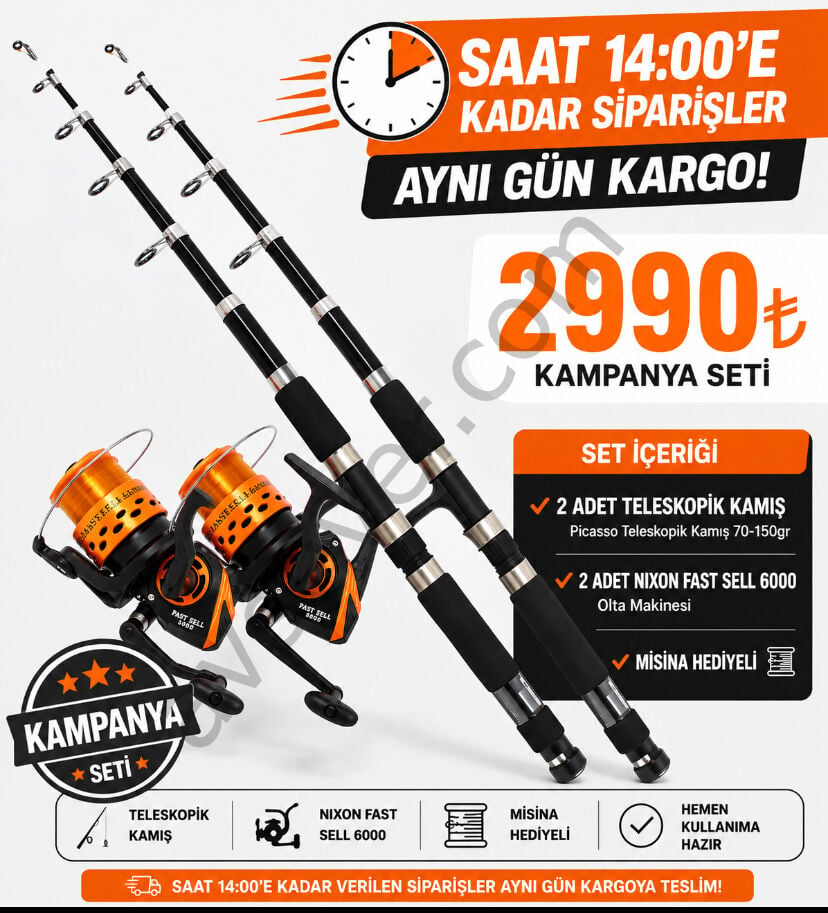Hediyeli 2'Li Set captain 350cm + Remixon 6000 + Misina