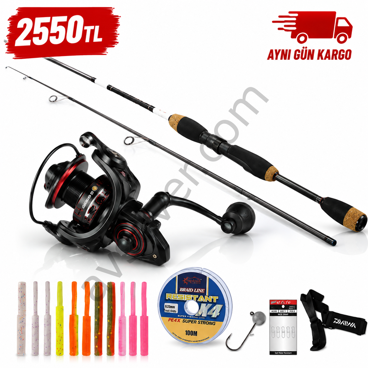 LRF Set Captain Slalom 210cm 2-12 + Albastar 1000 Tumma + HEDİYELER