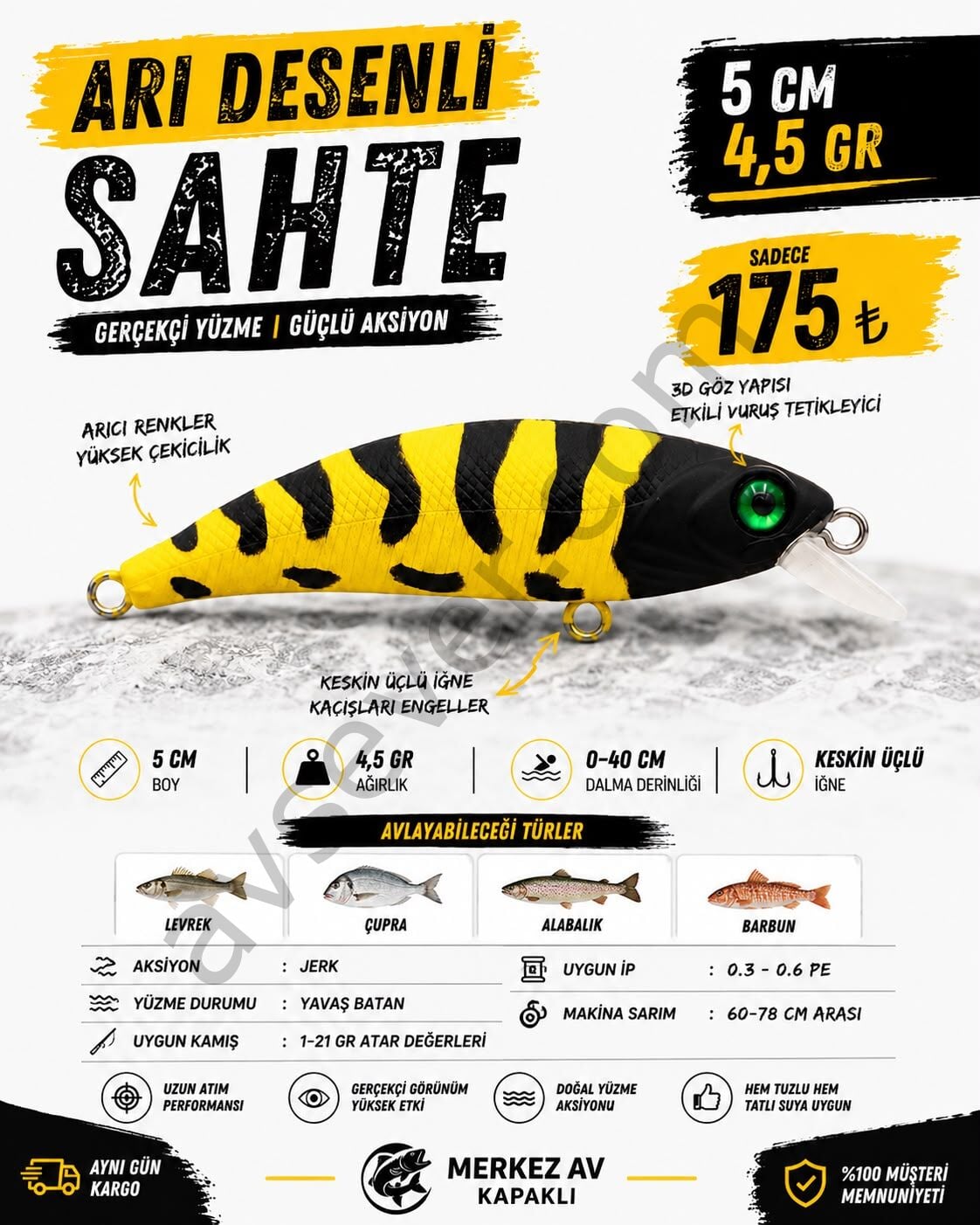Arı Desenli Sahte