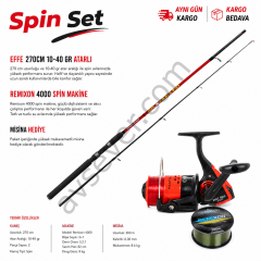 Spin Set Effe 270 Cm 10-40 Gr Spin Kamış + Remixon 4000 Spin Makine + Misina
