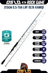 OSLO Rock Game 213cm 0.5-7gr Aji Kamış + Albastar 1000 Makine + 0.10mm İp Misina + 675₺ Değerinde Çanta Hediye