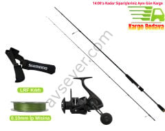 LRF set Captain Awashi Carbo-X 225 cm 1-12 g LRF Kamışı + Albastar Rapid 1000 Makine + 0.10 mm İp Misina ve Kamış Kılıfı Hediye