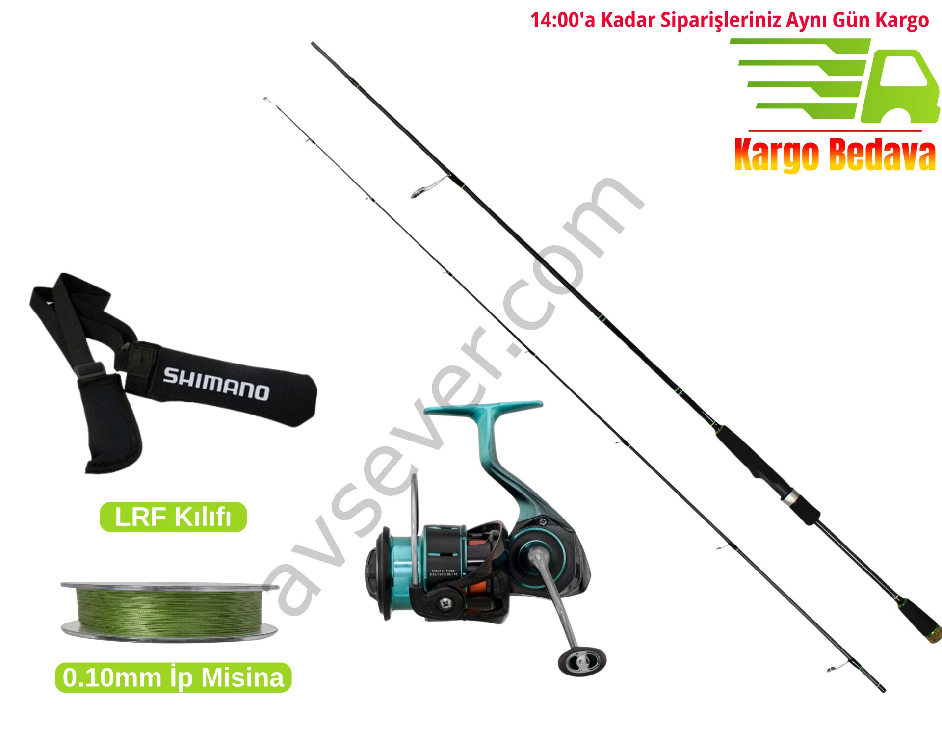 LRF Set Captain Awashi Carbo-X 225 cm 1-12 g LRF Kamışı + Albastar Bold 1000 Makine + 0.10 mm İp Misina ve Kamış Kılıfı Hediye
