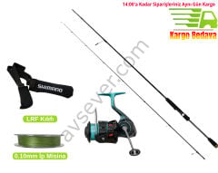 LRF Set Captain Awashi Carbo-X 225 cm 1-12 g LRF Kamışı + Albastar Bold 1000 Makine + 0.10 mm İp Misina ve Kamış Kılıfı Hediye