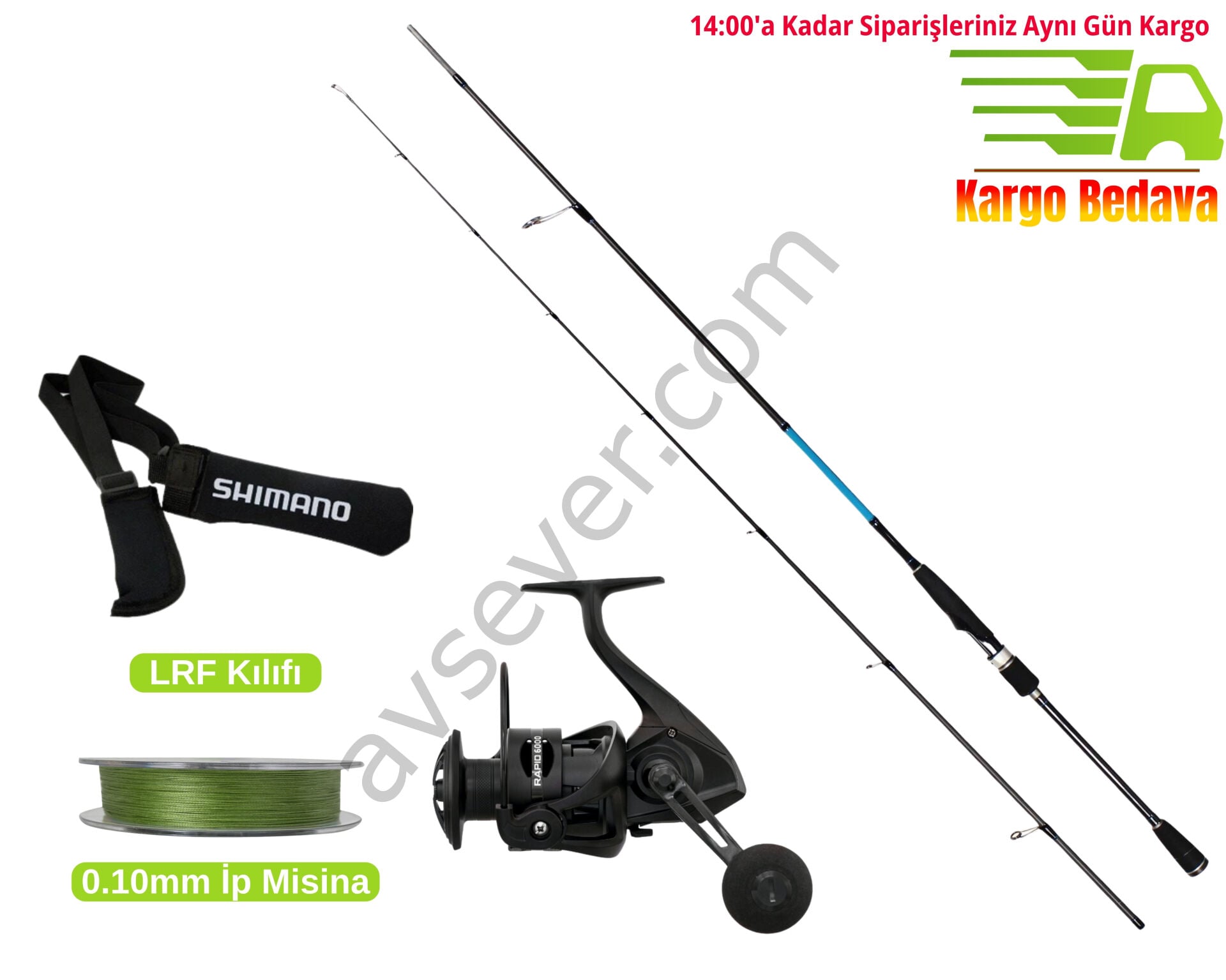 LRF Set Captain Integra Carbo-X 228 cm 1-7 g LRF Kamışı + Albastar Rapid 1000 Makine + 0.10 mm İp Misina ve Kamış Kılıfı Hediye