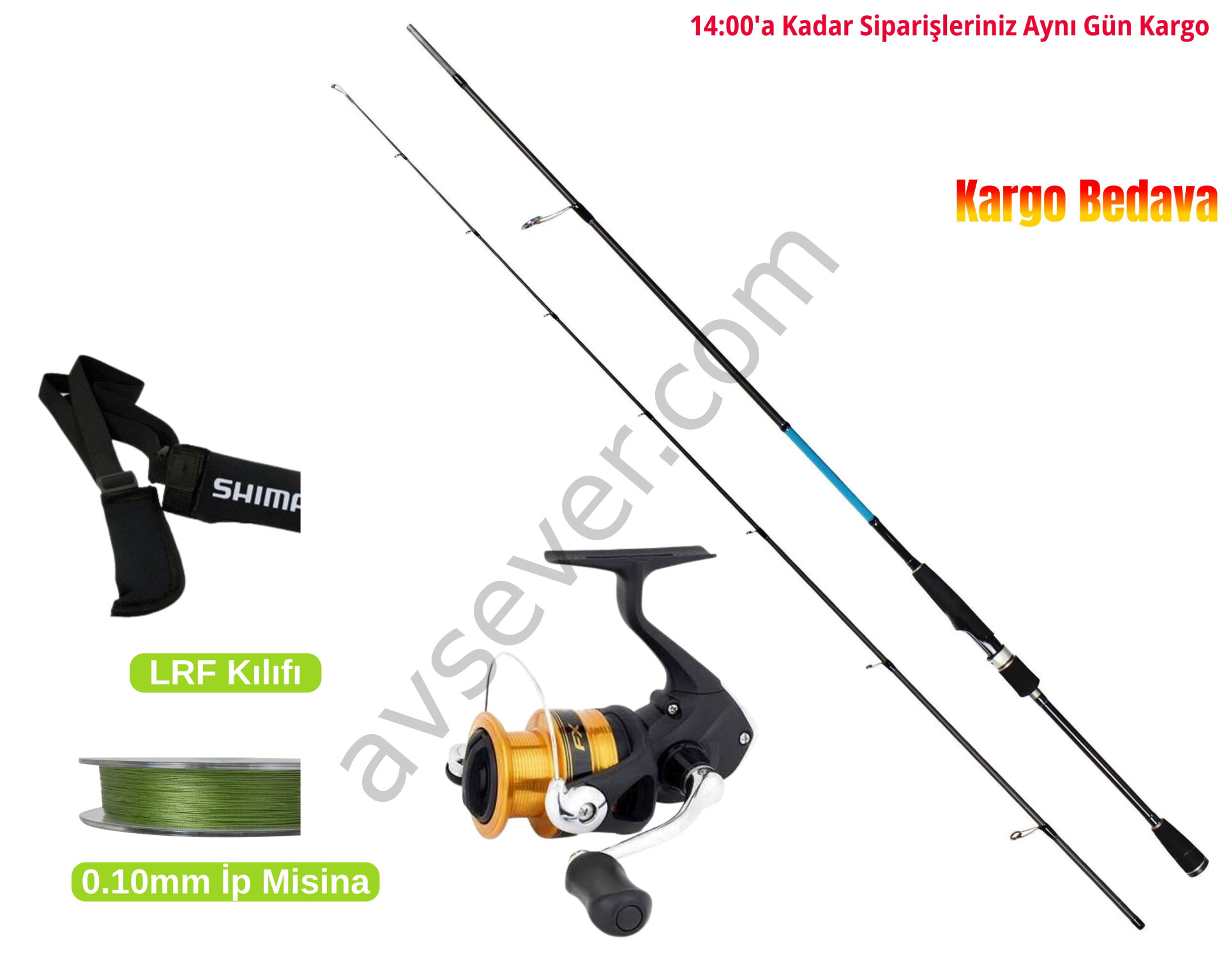 LRF Set Captain Integra Carbo-X 228 cm 1-7 g LRF Kamışı + Shimano FX 1000 FC Makine + 0.10 mm İp Misina ve Kamış Kılıfı Hediye