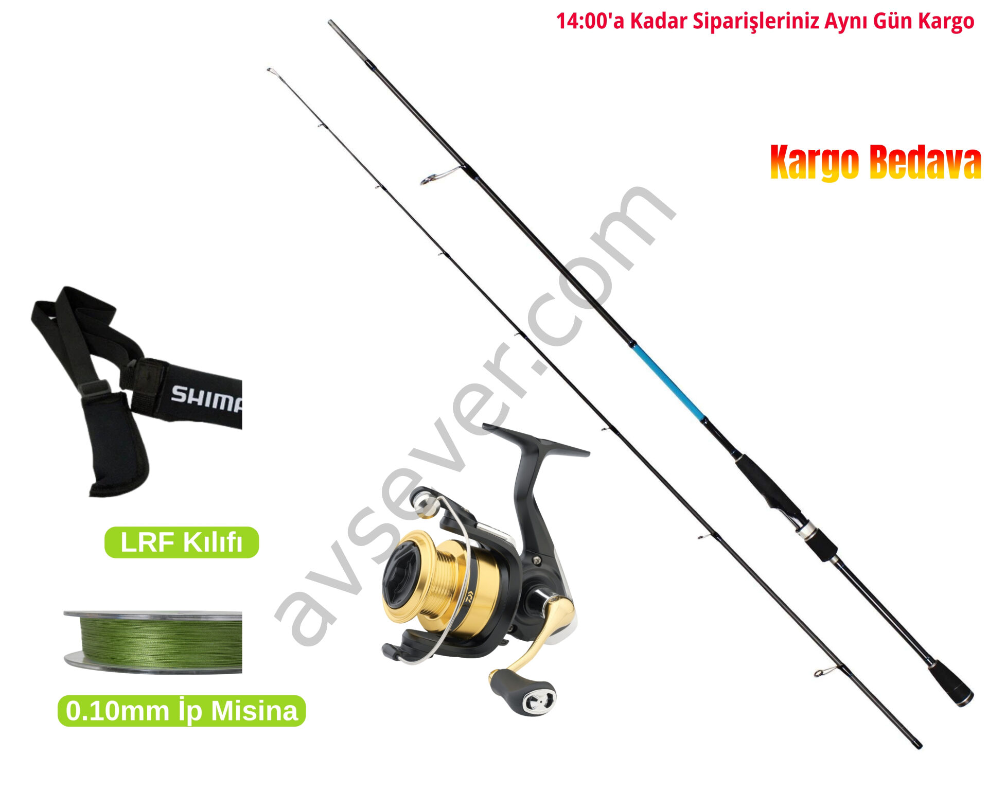 LRF Set Captain Integra Carbo-X 228 cm 1-7 g LRF Kamışı + Daiwa RS 1000 Makine + 0.10 mm İp Misina ve Kamış Kılıfı Hediye