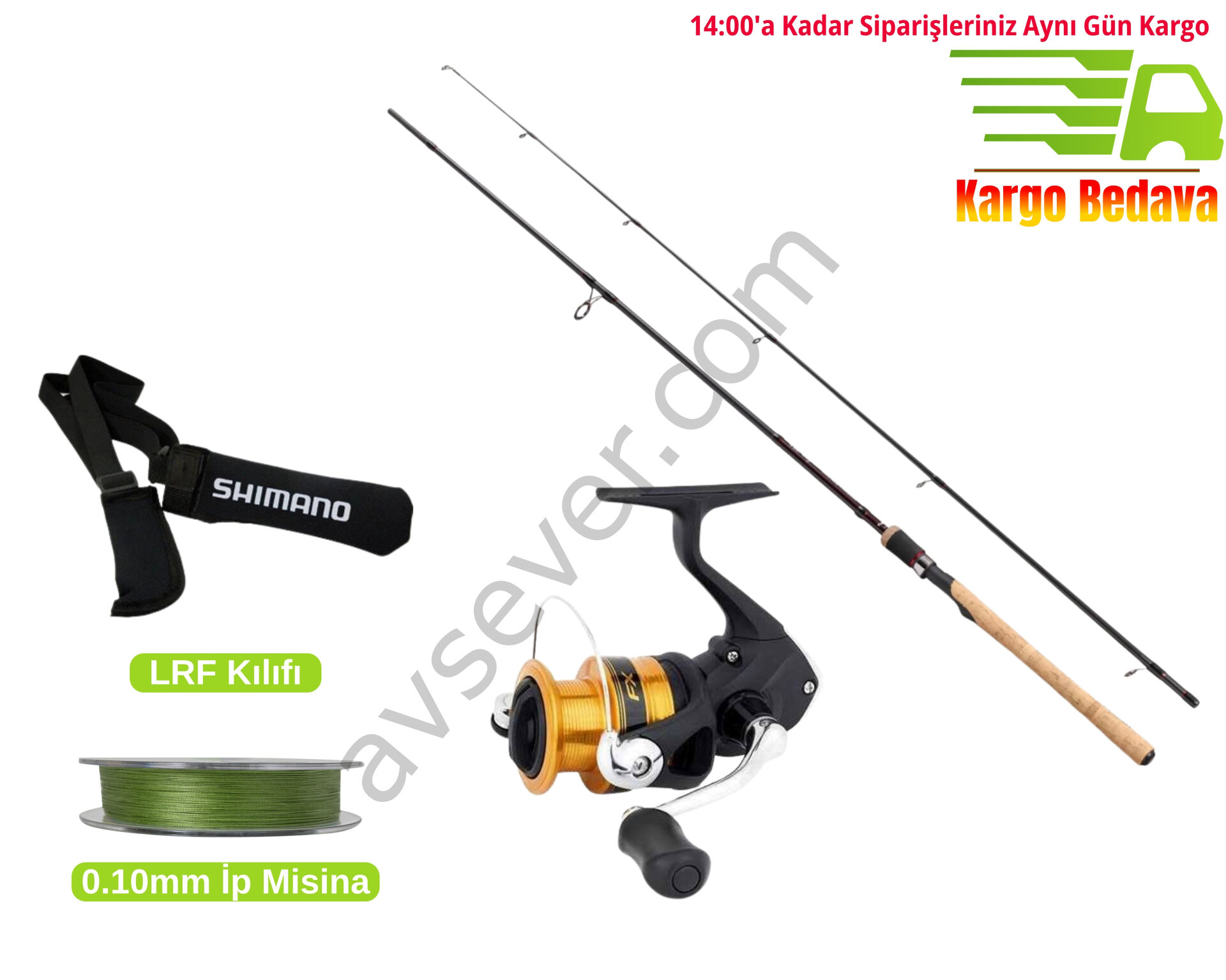 LRF Set Fladen Vantage Carbon 165cm 3-15 g Spin Kamışı + Shimano FX 1000 FC Makine + 0.10 mm İp Misina ve Kamış Kılıfı Hediye