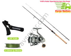 LRF Set Fladen Vantage Carbon 3-15 g Spin Kamışı + Albastar Fatal 1000 Makine + 0.10 mm İp Misina ve Kamış Kılıfı Hediye