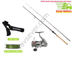 LRF Set Fladen Vantage Carbon 3-15 g Spin Kamışı + Daiwa 20 Crossfire LT 1000 Makine + 0.10 mm İp Misina ve Kamış Kılıfı Hediye