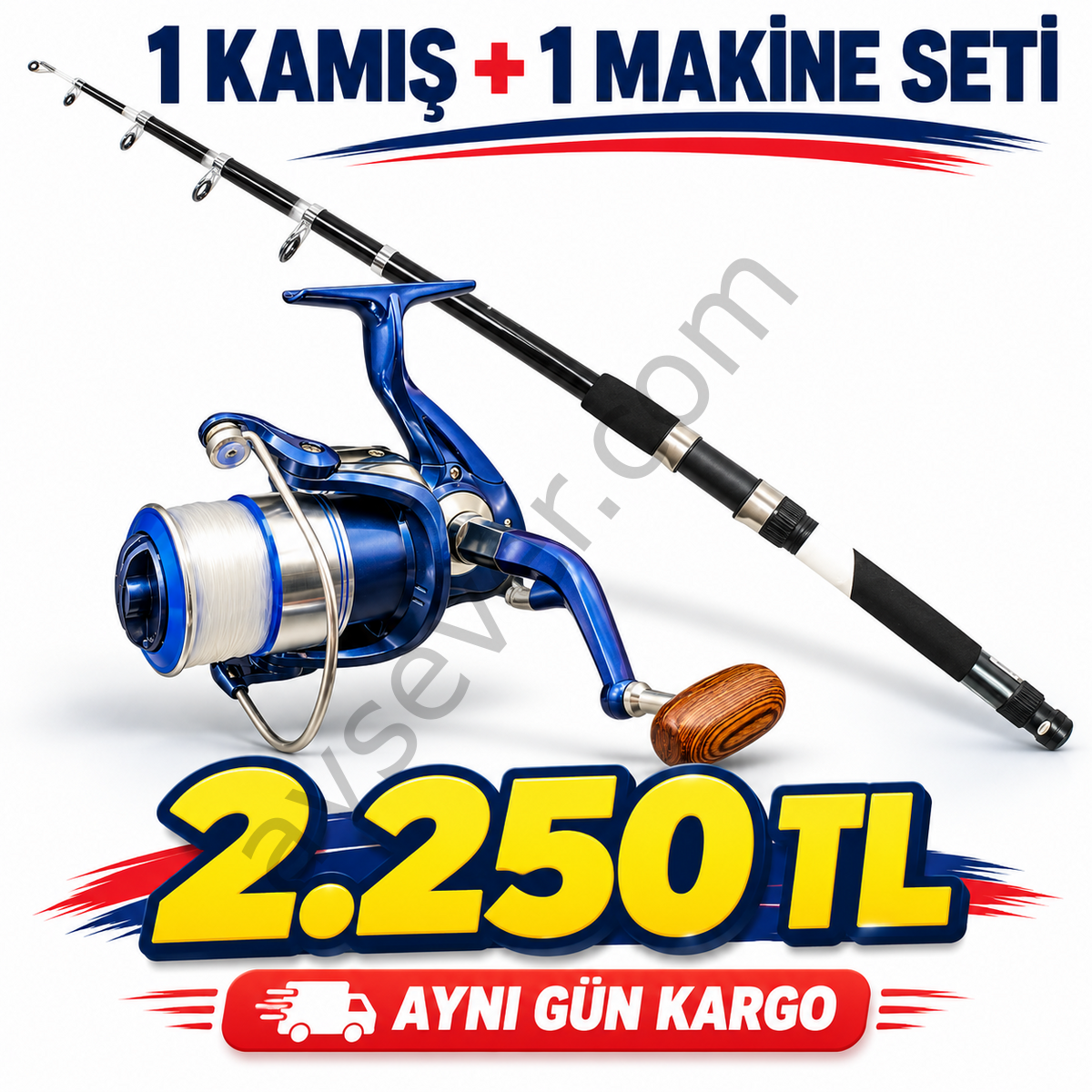 Captain 350cm 70–150 gr Kamış ve DFT MC5000 Misinalı Metal Makine
