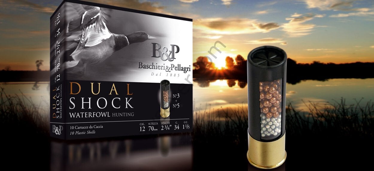 B&P Dual Shock 34 gr. 12 Cal. 3 Numara Bakır & 5 Numara Nikel Karışık Saçma
