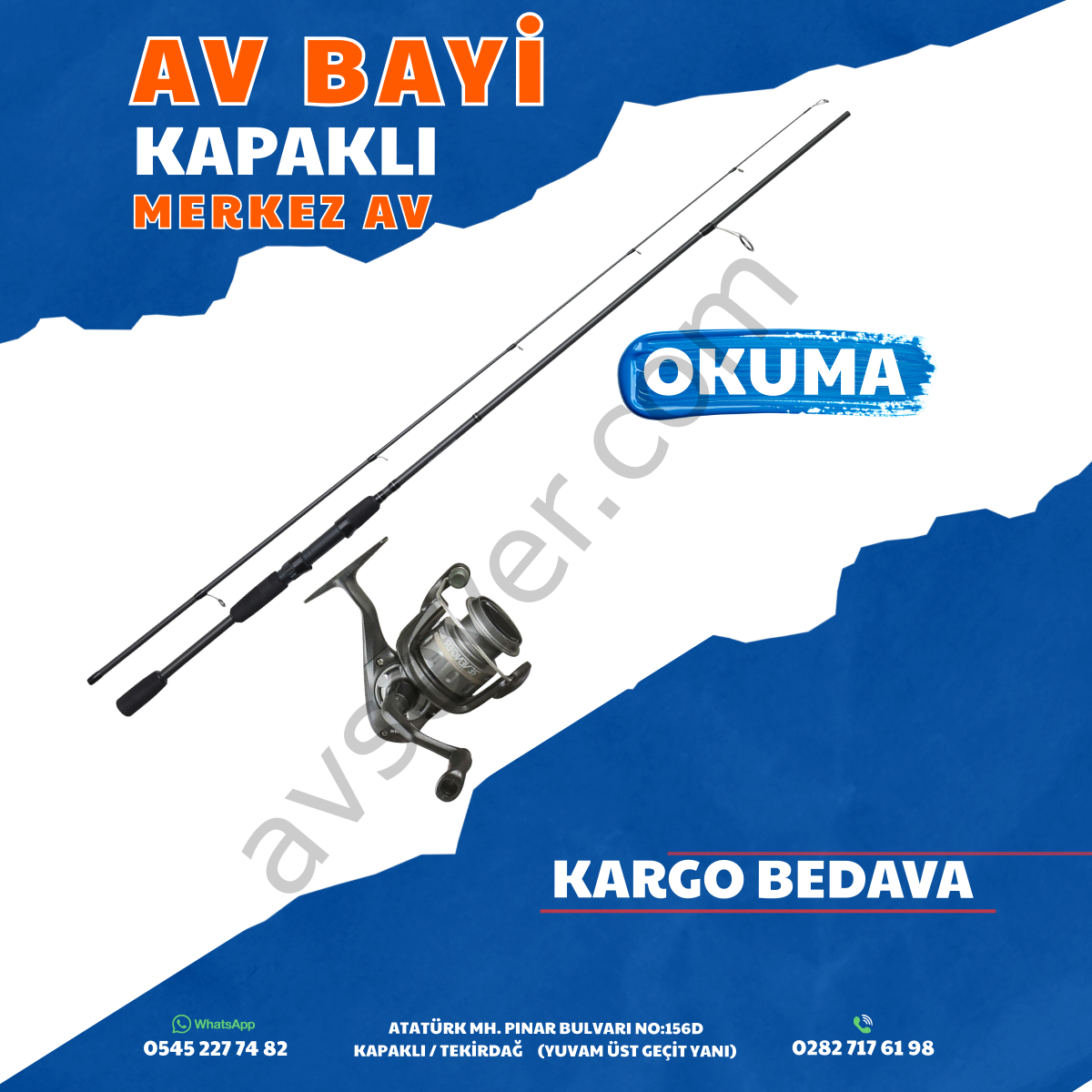 Okuma Wave Power 270cm 7-30gr & Okuma Revenger RV-40 Spin Olta Set