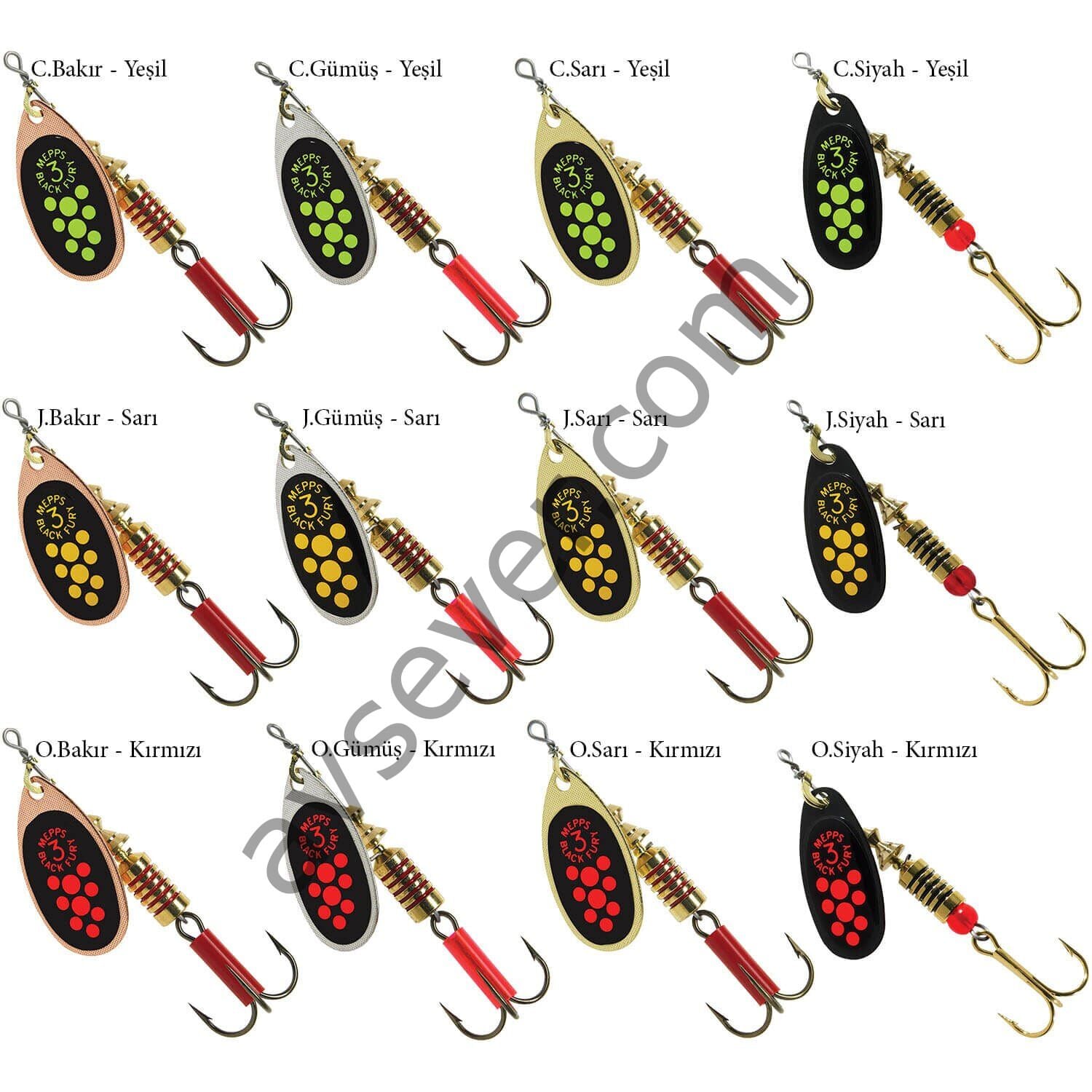 Mepps Black Fury Olta Kaşığı Siyah-Sarı