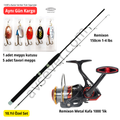 Remixon Fanatic 150cm Remixon Expert 1000 Mepps Hediyeli Alabalık Seti