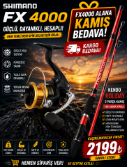 SHIMANO FX4000 SPIN MAKİNE + KENDO HOLIDAY 2 PARÇA TEKNE KAMIŞ