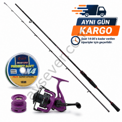 Spin Set Albastar Drago Albastar Salvage 4000 İp Misina