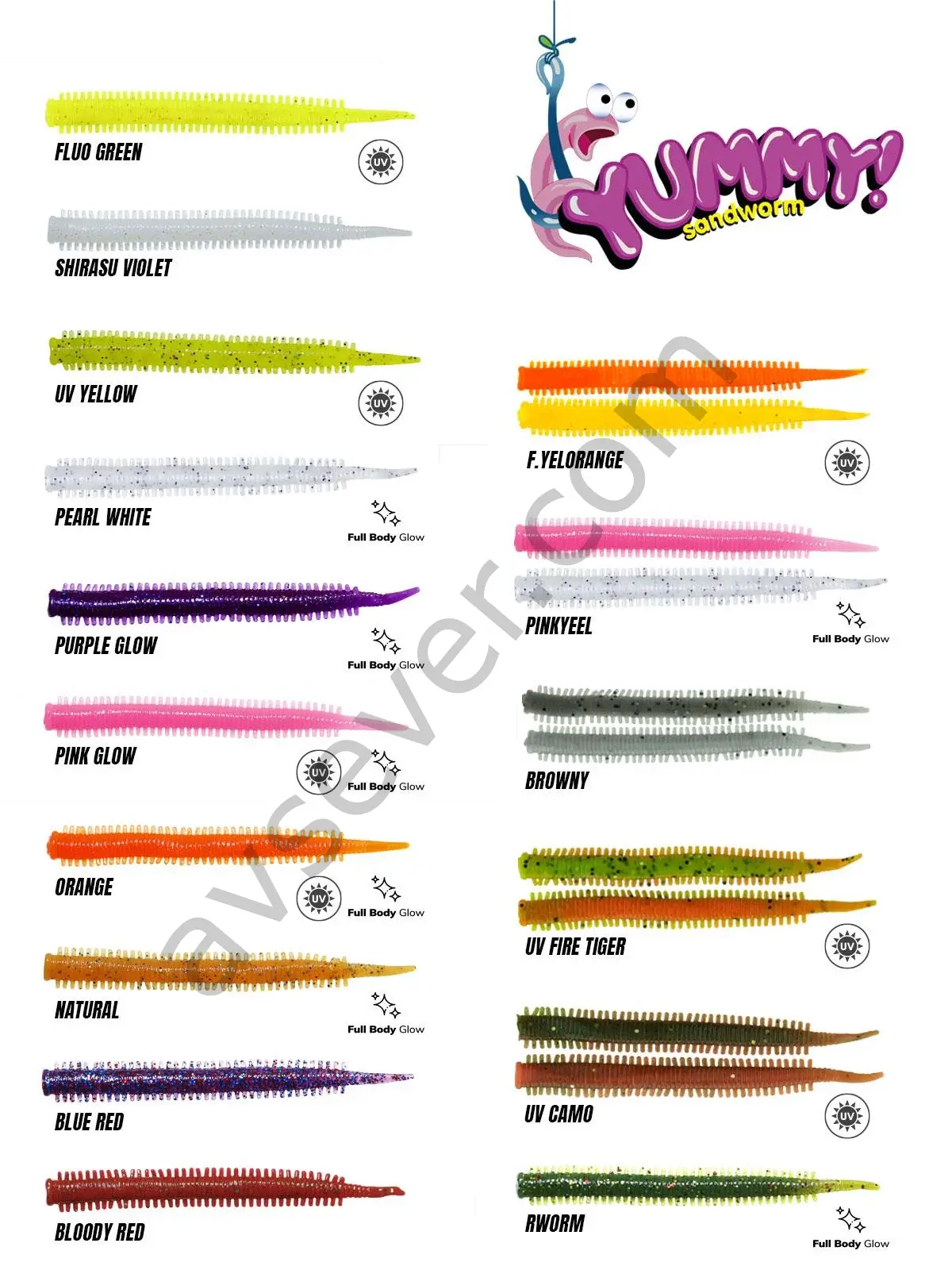 FUJIN Yummy Sandworm 7cm LRF Silikonu
