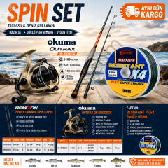 Spin Set Remixon Prestige Okuma Outrax İp Misina